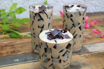 Summer refreshment coffee jelly drink 