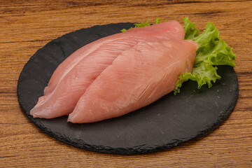Raw turkey breast for cooking