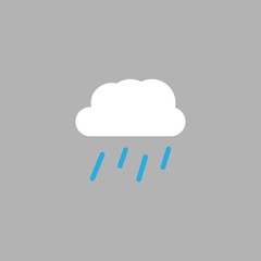 Rain Icon in trendy flat style isolated on grey background
