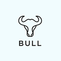 abstract bull logo. buffalo icon