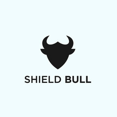 abstract bull logo. shield icon