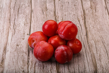 Ripe sweet tasty red plum