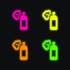 Air Freshener four color glowing neon vector icon