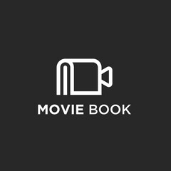 abstract movie logo. book icon