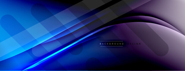 Abstract background - lines composition created with lights and shadows. Technology or business digital template. Trendy simple fluid color gradient abstract background with dynamic