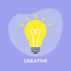 creative ideas bulb on abstract background