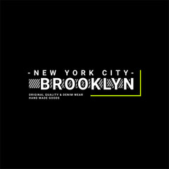 Brooklyn writing design, suitable for screen printing t-shirts, clothes, jackets and others