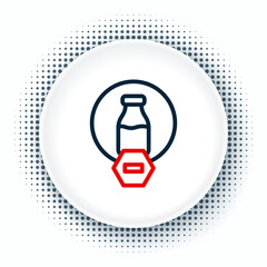 Line Lactose free icon isolated on white background. Colorful outline concept. Vector