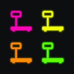 Big Scale four color glowing neon vector icon
