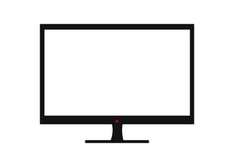 Grafika przedstawiająca monitor LCD. Ekran nie posiada wypełnienia.
