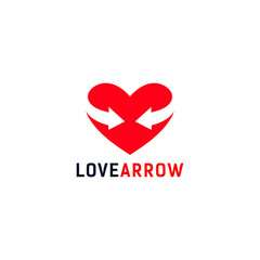 Love Arrow Logo Simple Design