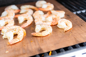 Grilling shrimp