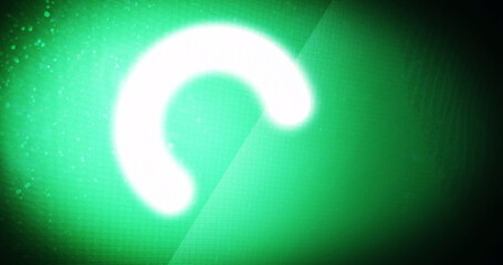 Image of glowing loading circle digital interface