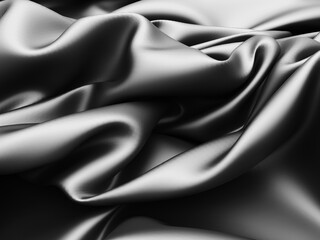 Fototapeta na wymiar Abstract background luxury cloth. Smooth elegant black silk or satin