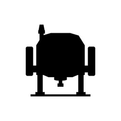 Electric wood plunge router. Power tool. Vector drawing on white background.