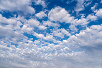 Dramatic sky with clouds. Nature background.
