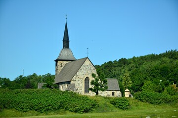 Fototapeta na wymiar church in the village of the country