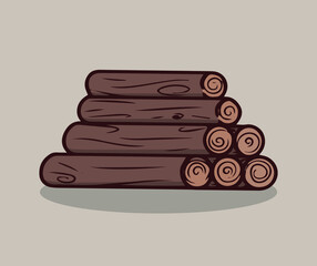 Pile of firewood to be used as firewood