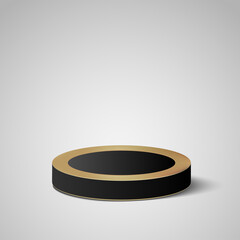 Black gold product display podium is perfect for your product, this background is editable again