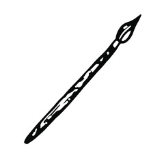 Doodle brush.Line art hand drawn vector element.