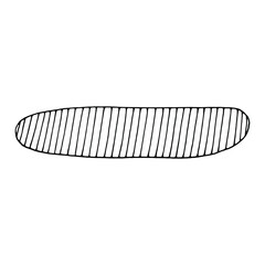 Doodle sleeping bag.Camping hand drawn line art.