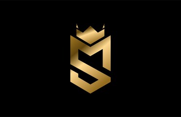 Letter S Bold Luxury Gold Logo