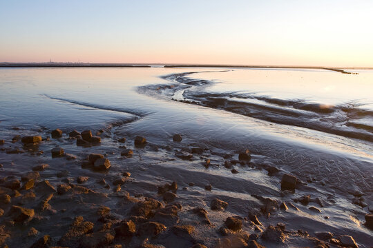 Waddenzee bij Holwerd, Wadden Sea at Holwerd