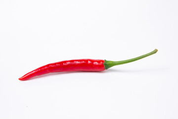 Red chili peppers on a white background