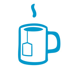 Icon von dampfender Tasse Tee