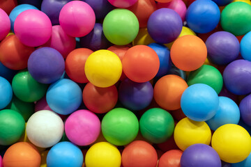 Fototapeta na wymiar children's pool with colored balls