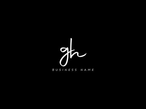 Letter GH Logo, signature gh logo icon vector for your business