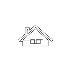 continuous line logo real estate
