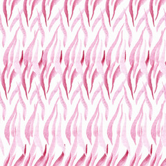 Watercolor pink leaves. Seamless pattern for wallpaper,
wrapping, scrapbooking, fabric