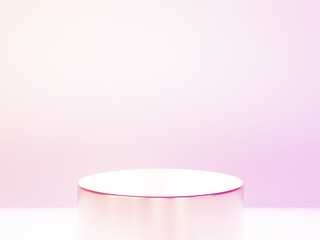 The podium is realistic. 3d rendering.