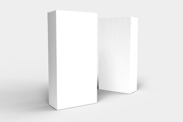 White Horizontal Box Packaging Mockup