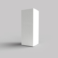 White   Vertical Cardboard Box Mockup
