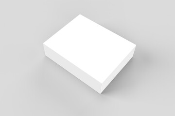 White Blank Square Flat Box Mockup