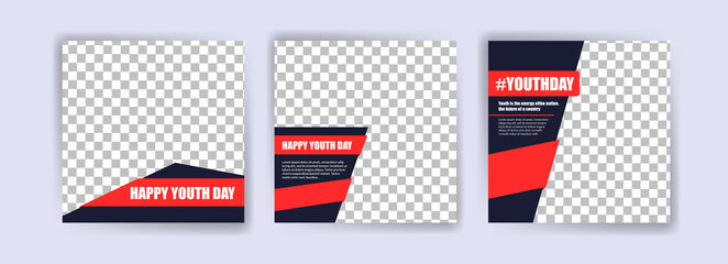 International Youth Day. vector social media for international youth day. Campaign on the importance of youth to the world.