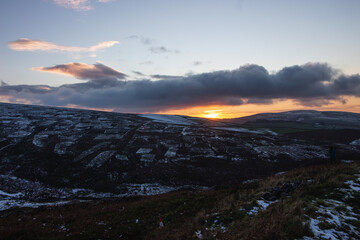 sunset in the mountains