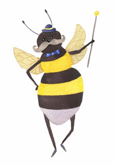 stylish dancing bumblebee