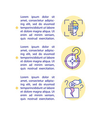 Fundraising complaint concept line icons with text. PPT page vector template with copy space. Brochure, magazine, newsletter design element. Funds sharing linear illustrations on white