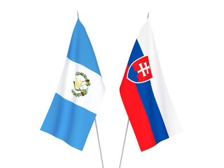Republic of Guatemala and Slovakia flags