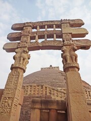 Obraz premium Sanchi Stupa , UNESCO World Heritage Site , Madhya Pradesh, Bhopal, india
