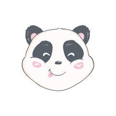 cute panda character vector design, greeting card, invitation, greeting card, poster