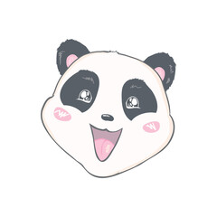 cute panda character vector design, greeting card, invitation, greeting card, poster