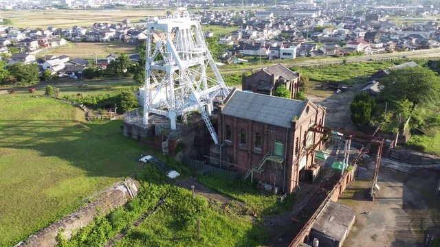 万田抗　ドローン空撮【熊本県荒尾市原万田】