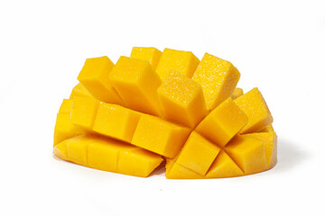 ripped yellow mango pulp
