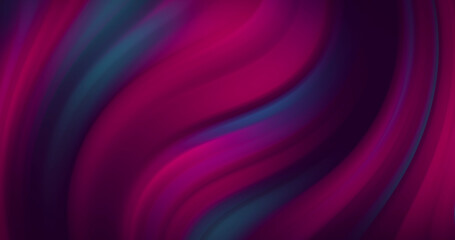 Digital image of green and purple digital waves moving against black background
