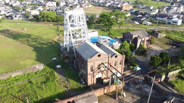 万田抗　ドローン空撮【熊本県荒尾市原万田】