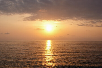 The sunset in the sea, Sochi, Russia.